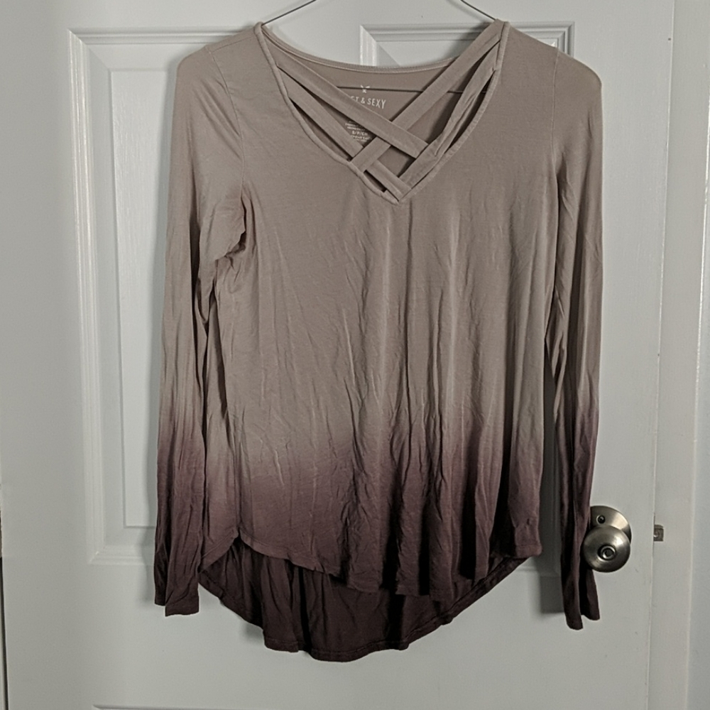 Ombre flowy blouse